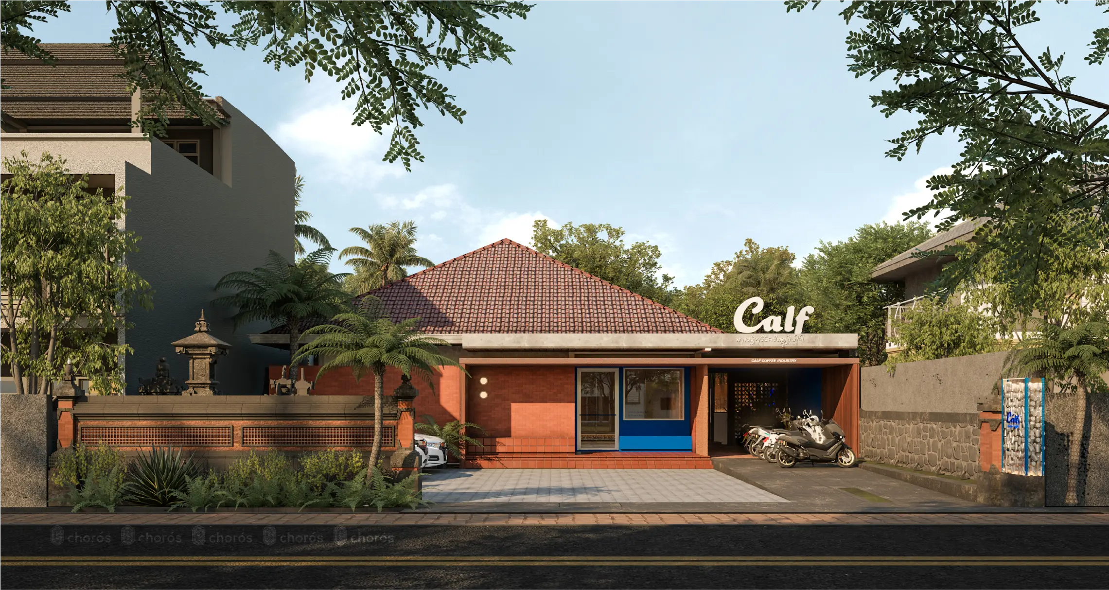 Calf coffee outlets across Java